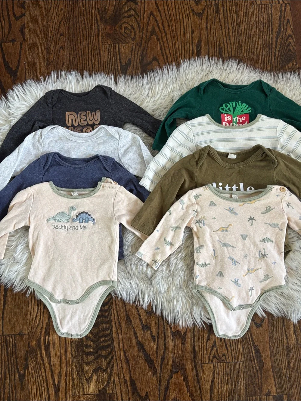 3-6M 8 Baby Boy Long Sleeve Onesie Bundle